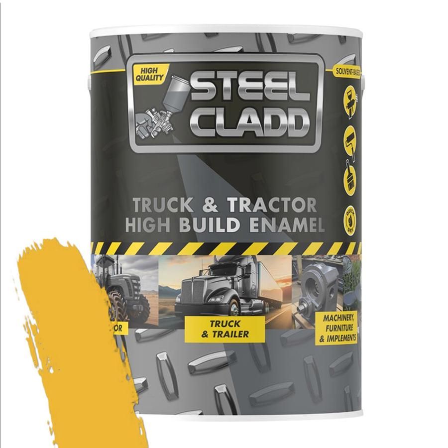 Steel Cladd Truck And Tractor Enamel Cat Yellow 5L