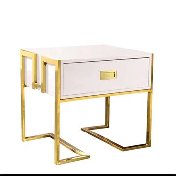Asher Pedestal white side table