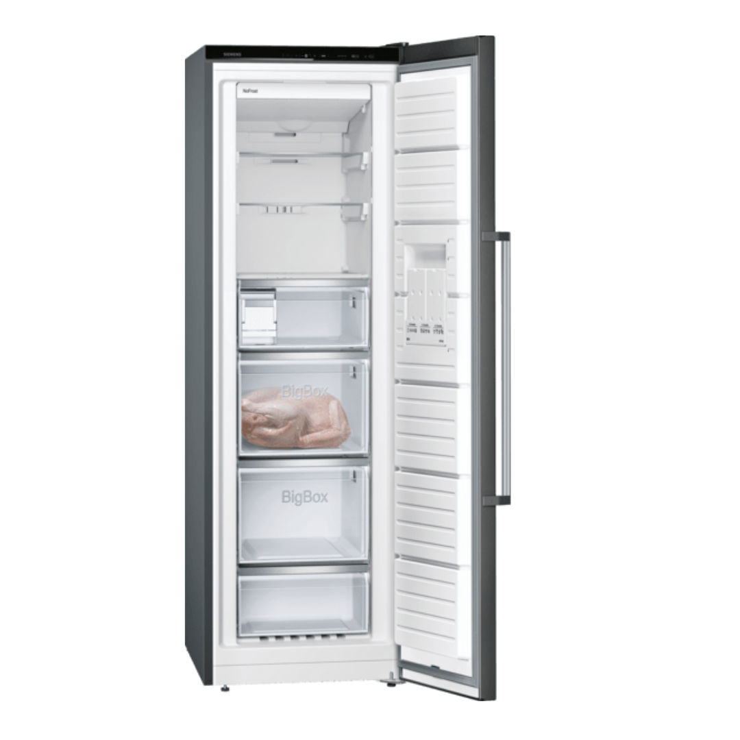 Siemens iQ500 Freestanding Freezer Black stainless steel GS36NAXEP