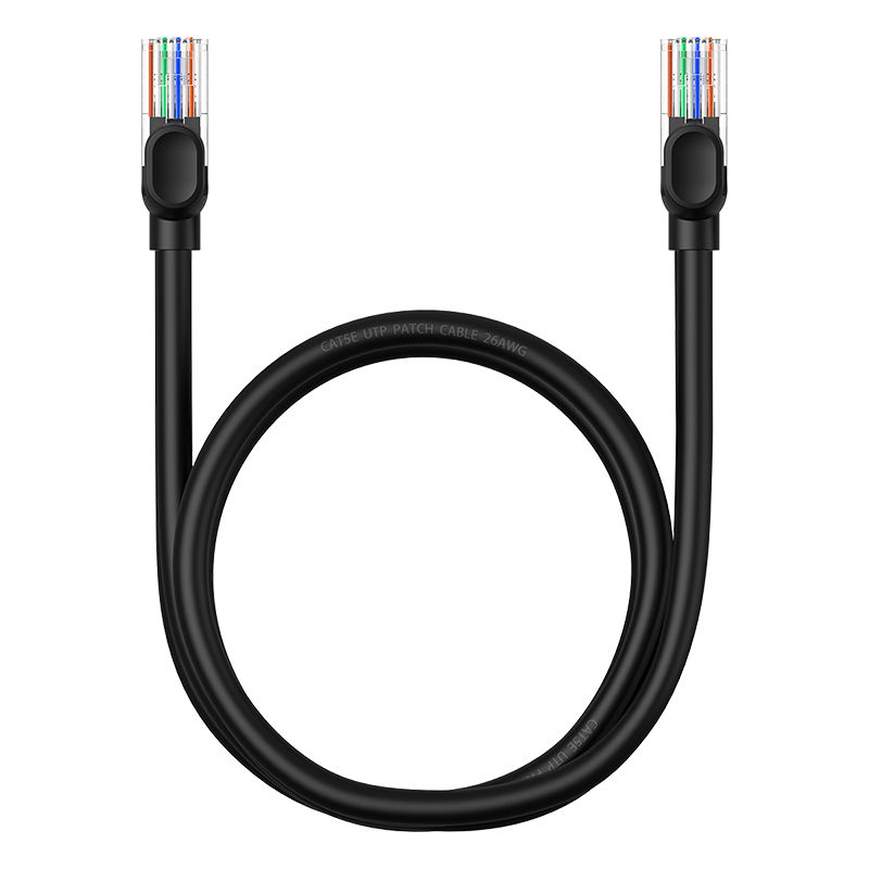 Baseus High Speed CAT5 Gigabit Ethernet Cable (Round Cable) 1m - Cluster Black