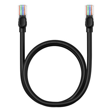 Baseus High Speed CAT5 Gigabit Ethernet Cable (Round Cable) 1m - Cluster Black