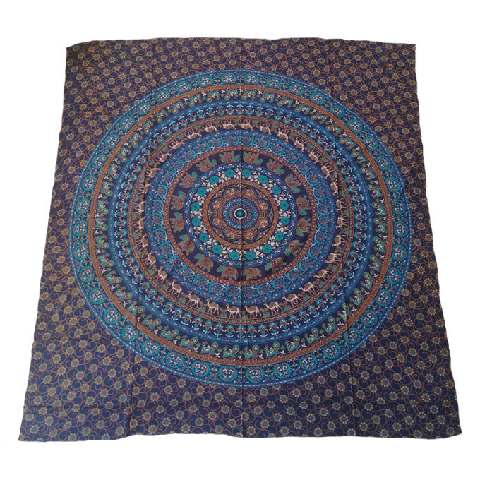 Navy and Brown Tapestry