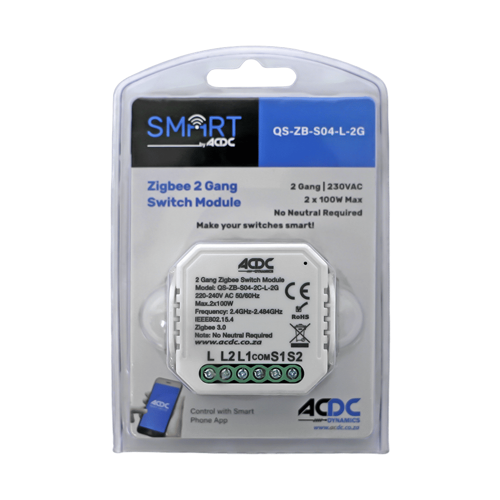 ON/OFF 250W ZIGBEE RF 2 GANG SMART SWITCH MODULE