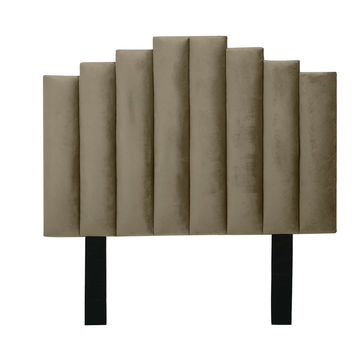 Cahya Steps Panel Headboard Brown Queen