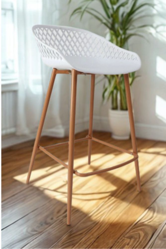 Modern Plastic Bar Stool 48 48 86 cm – Contemporary Counter & Bar Seating