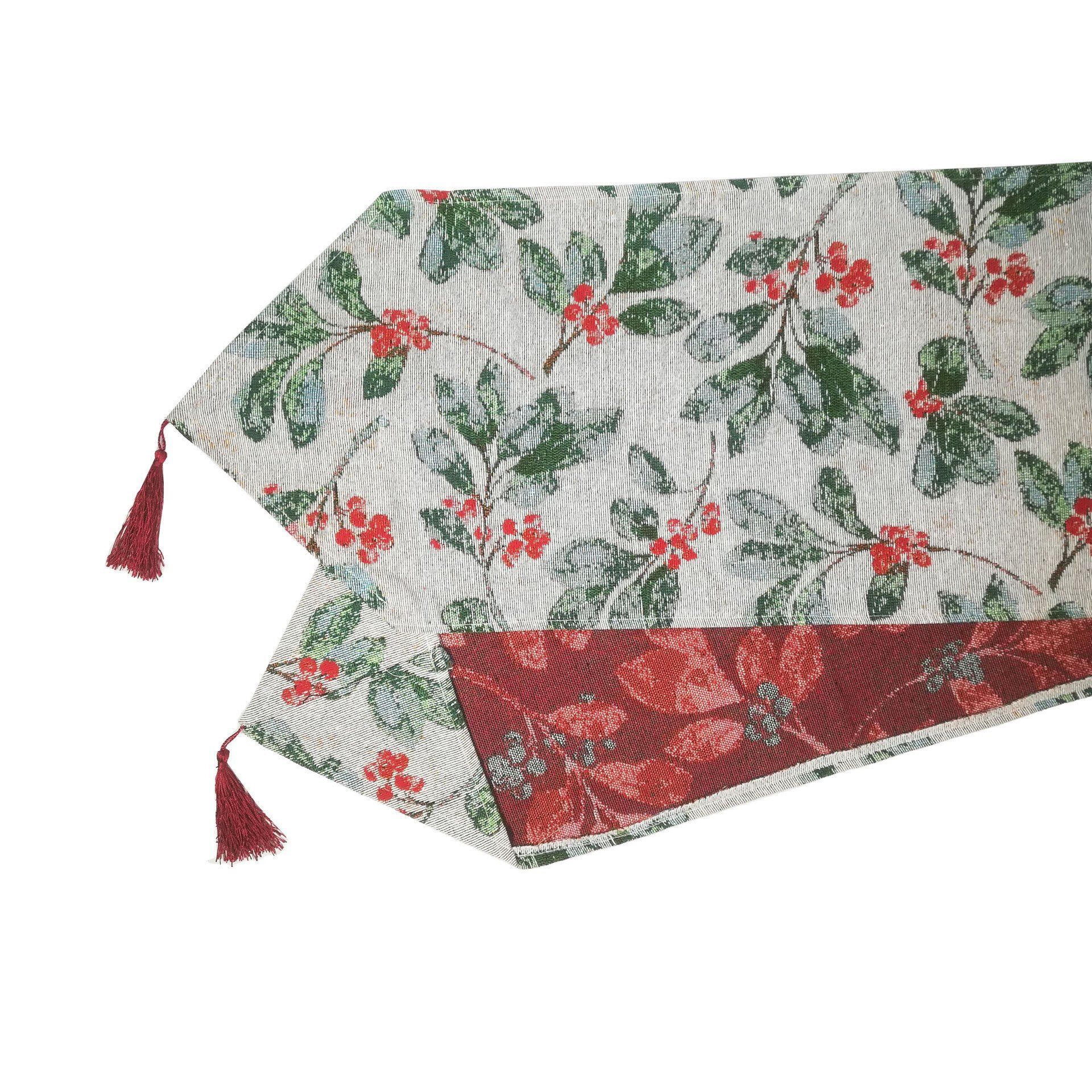 Runner With Leaves And Berries 33x180cm