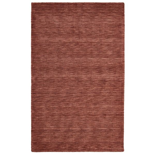 Luna Contemporary Solid Colour Rust Area Rug