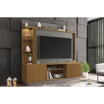Home Atlanta Plasma Stand-Cinnamon/Titanium