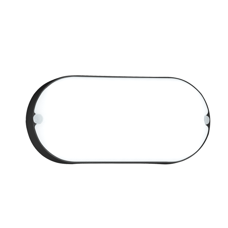 9W LED Oval PVC Cool White Bulkhead