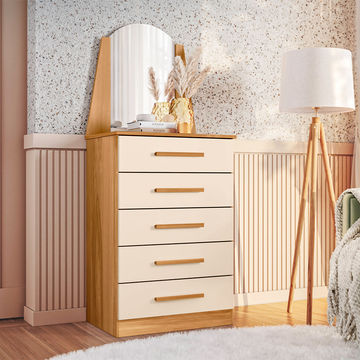 Veneza Dressing Table-Oak/Off White
