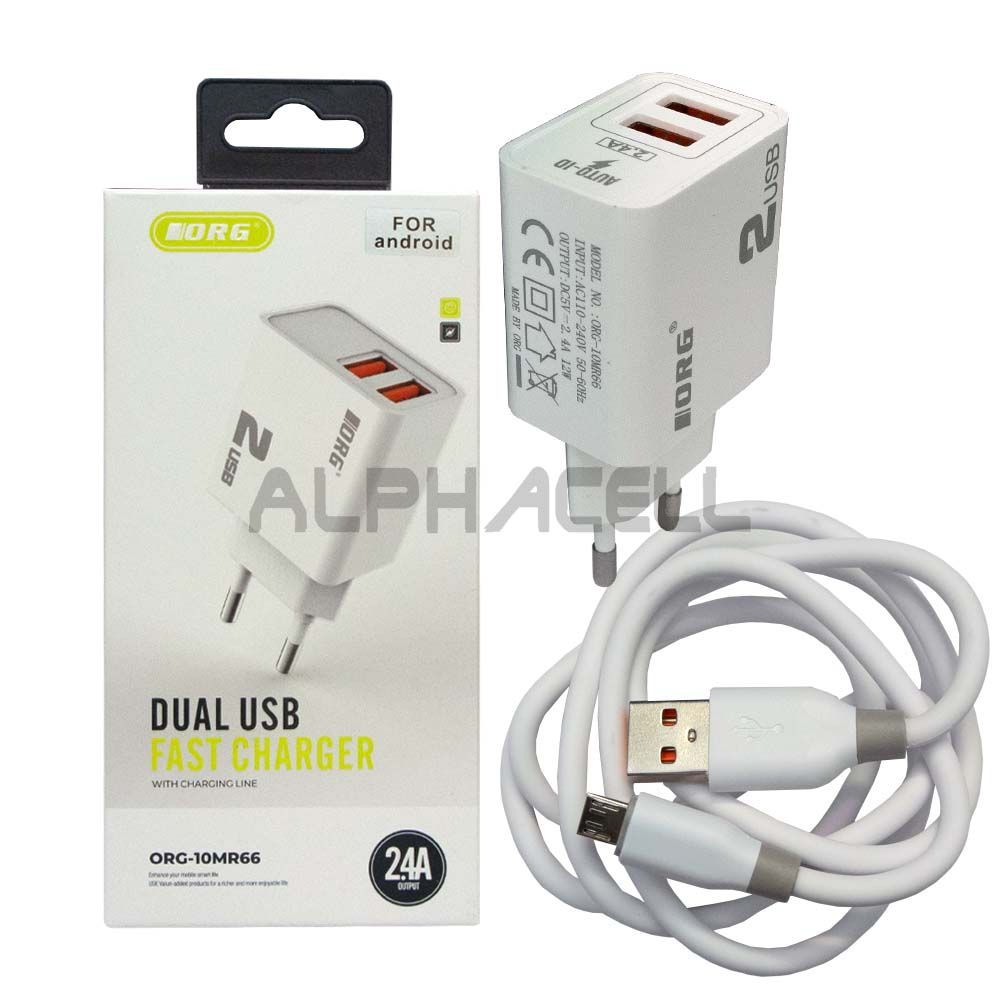 CHARGER HOUSE ORG 2xUSB 2.4A - ANDROID/MICRO