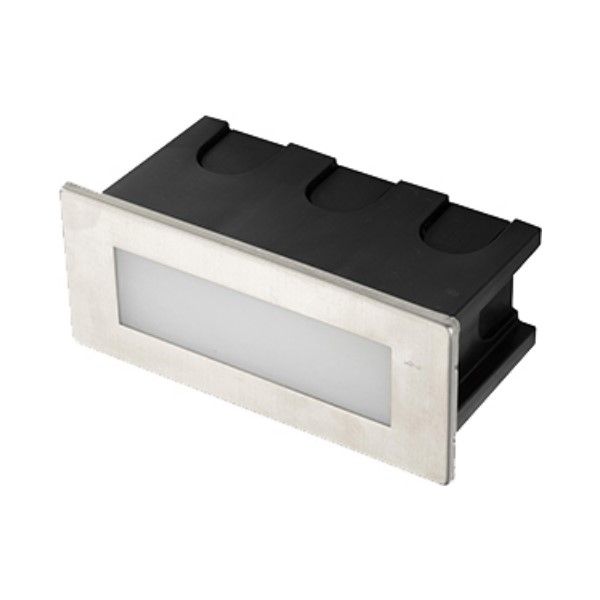 230VAC Cool White LED Recessed Wall Light IP65 123 x 53