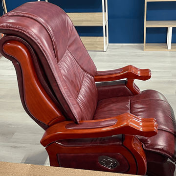 Presidential Wood & Leather Chair