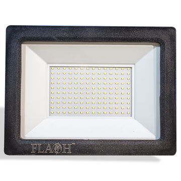 FLASH High Power Slim LED 100W Floodlight Daylight 6000K Matt Black