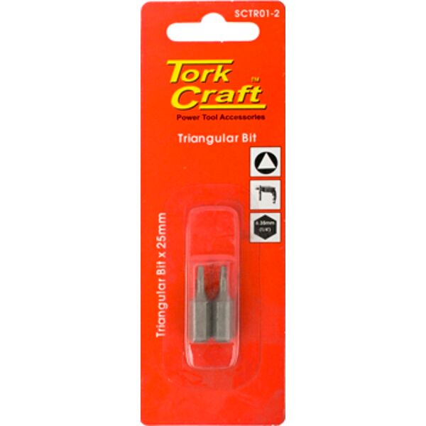 Triangular Bit X 25Mm 2 Pack