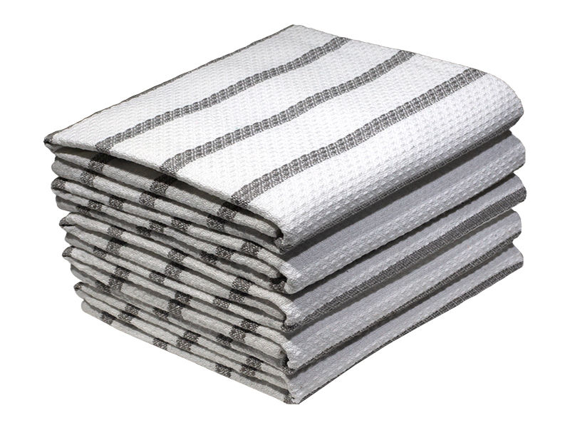 Multipurpose, Easy Fit, Absorbent Kitchen Towel - Design 2424 - 047x071cms - (05 Pc Pack) - Stripes - Castlerock
