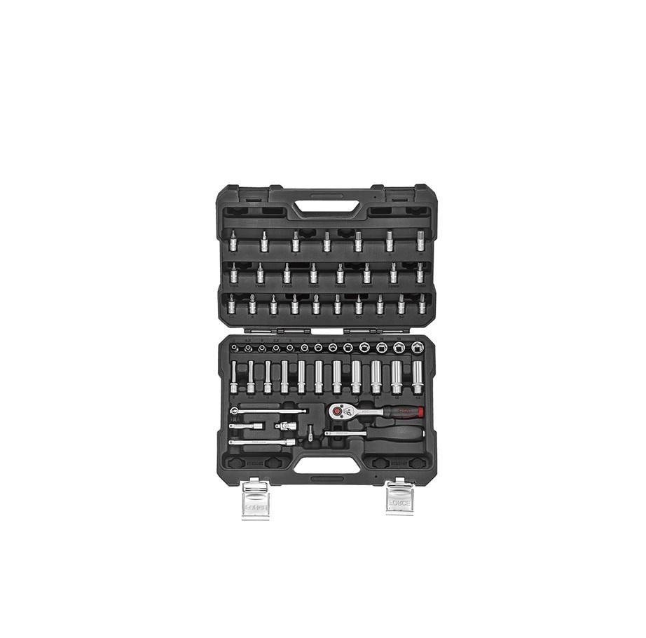 Force 1/4"Dr. 6Pt. Flank Socket Combination Set - 2 Pack