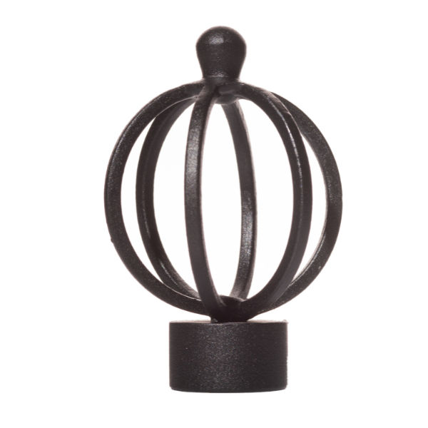 28MM BASKET FINIAL MATT BLACK