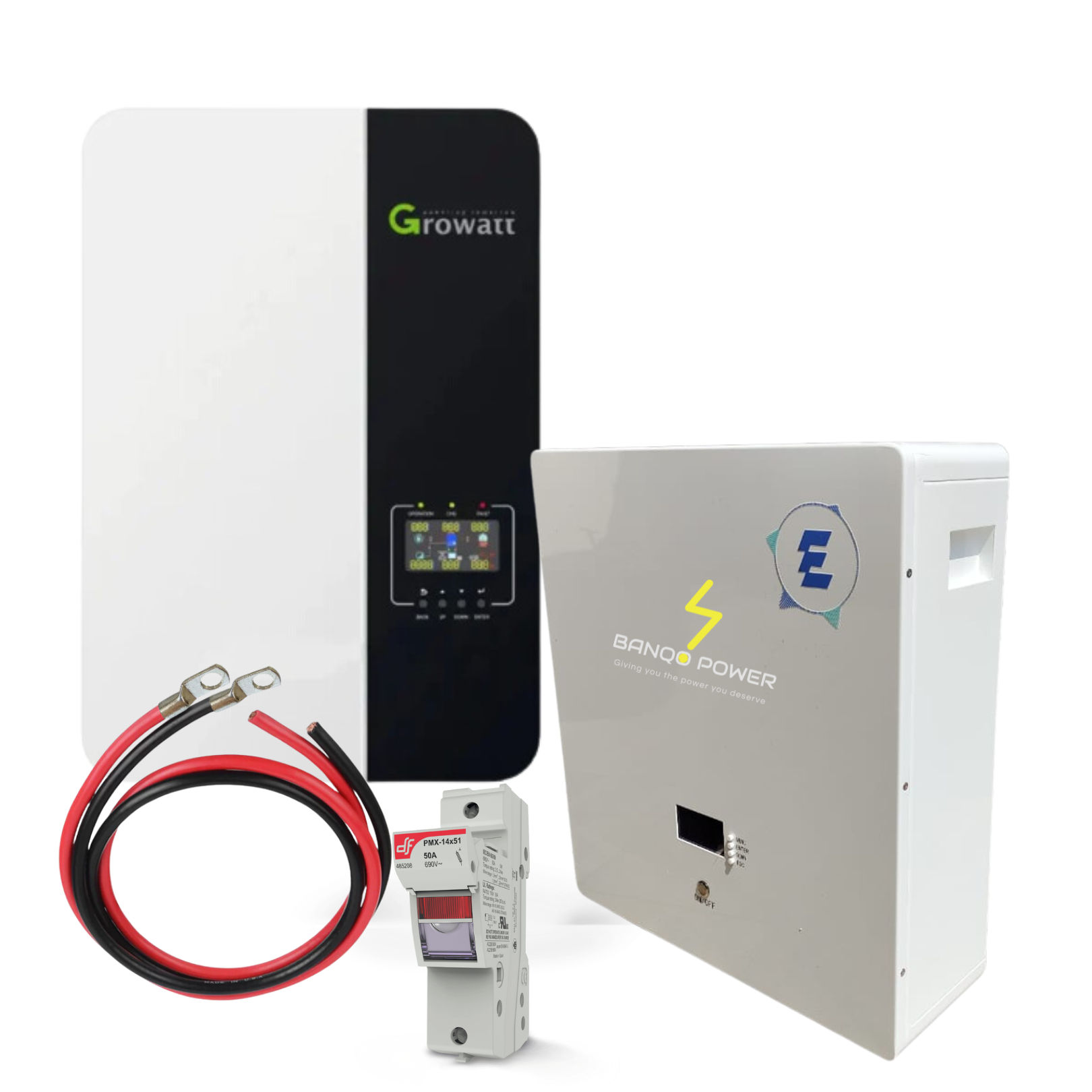 5kW Growatt Offgrid Inverter | 5.32kWh Banqo E-series Lithium Battery