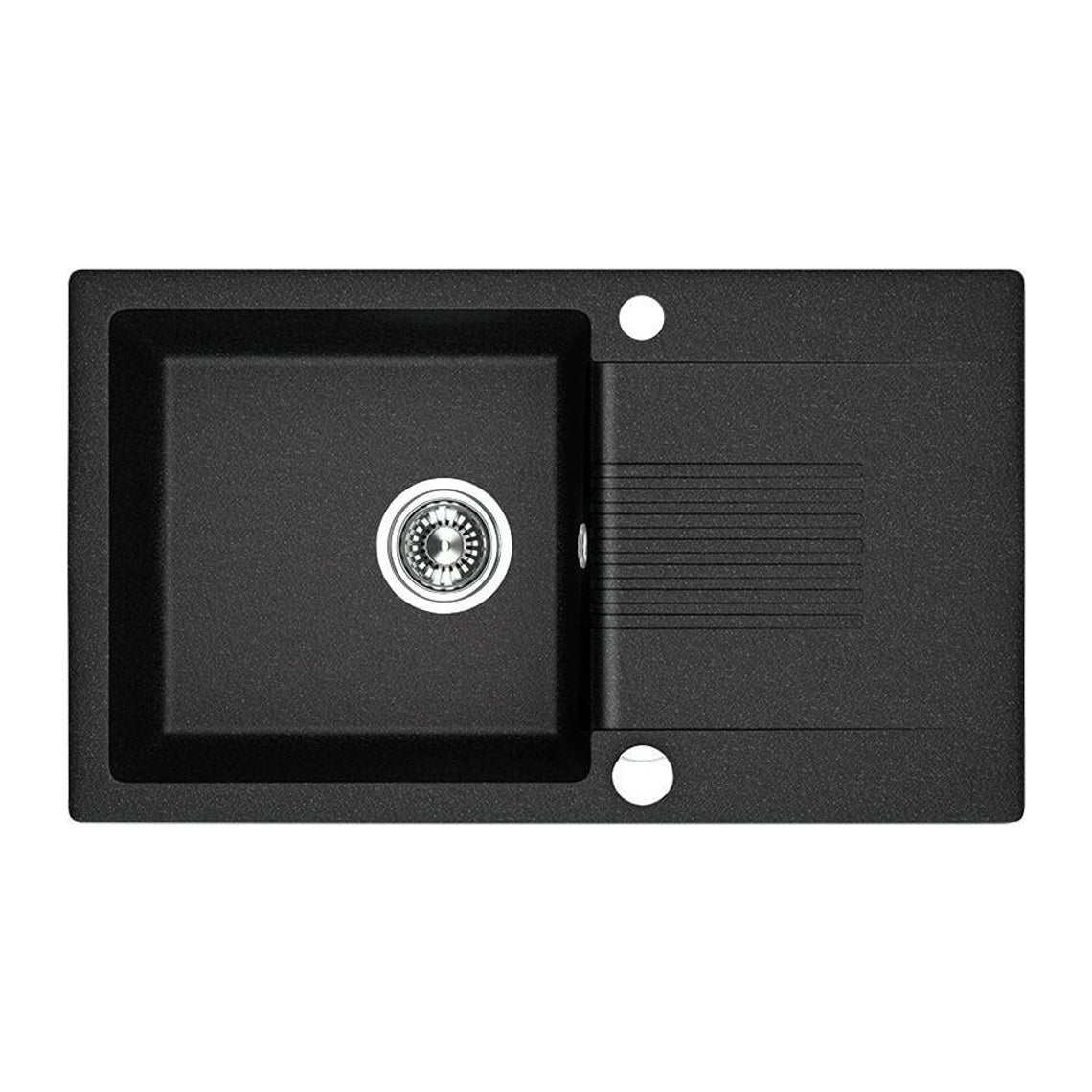 Laveo Celia 760 Granite Composite Kitchen Sink 1 Bowl with Drainer - Black (Monochrome)
