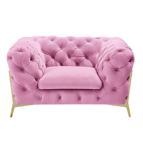 Arcadia Modern 1 Seater Sofa Pink