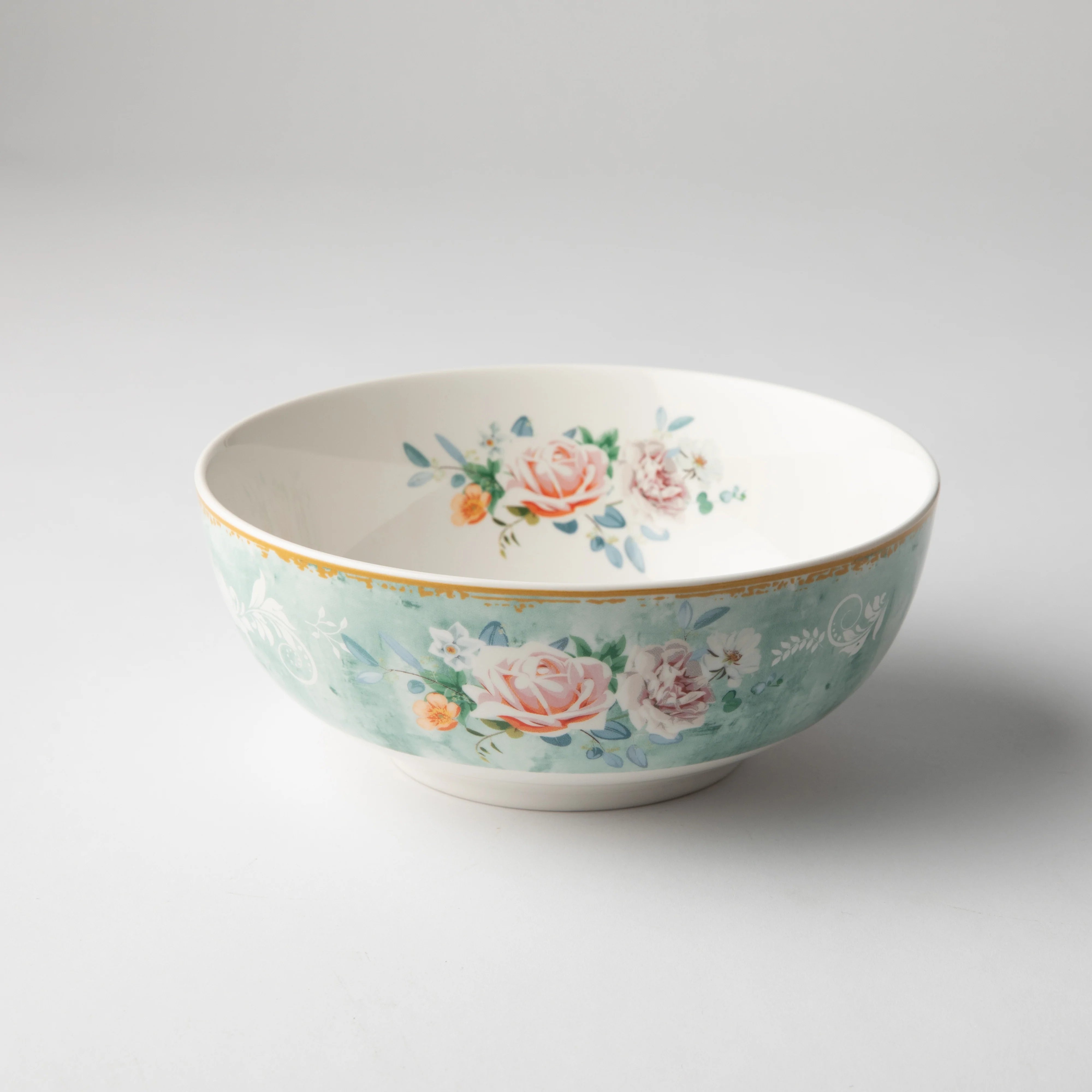 Jenna Clifford - Green Floral Cereal Bowl Set of 4