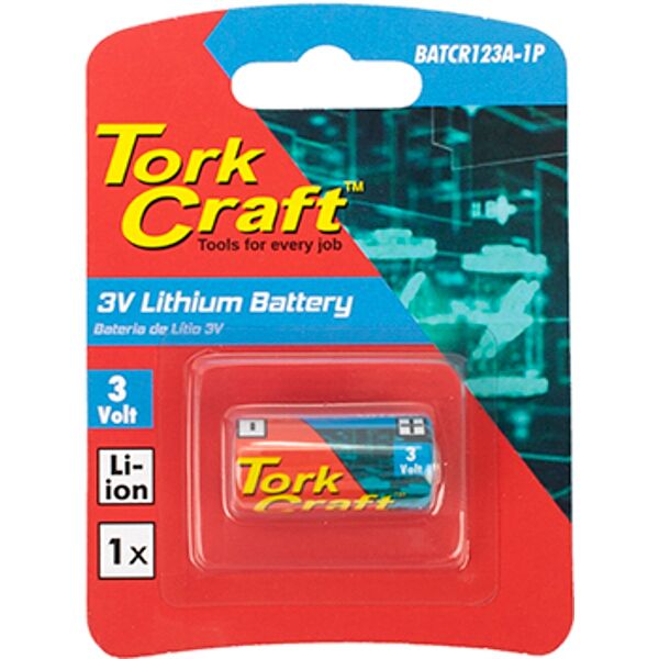 Battery Cr123A 3V Lithium X1 Per Card (Moq 12)