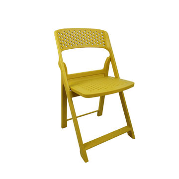 Vividitto -Plastic Folding Chair -Yellow