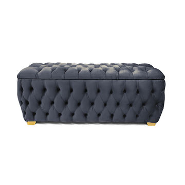 Designer Concepts Ava Storage Box Queen- Medium -Grey