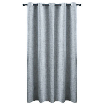 Matoc Readymade Curtain -100% Blackout -Cloudy Grey -Eyelet -400cm W x 253cm H