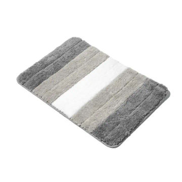 Woodly Bath Mat, Microfibre, Antislip, Grey, 610mm x 430mm