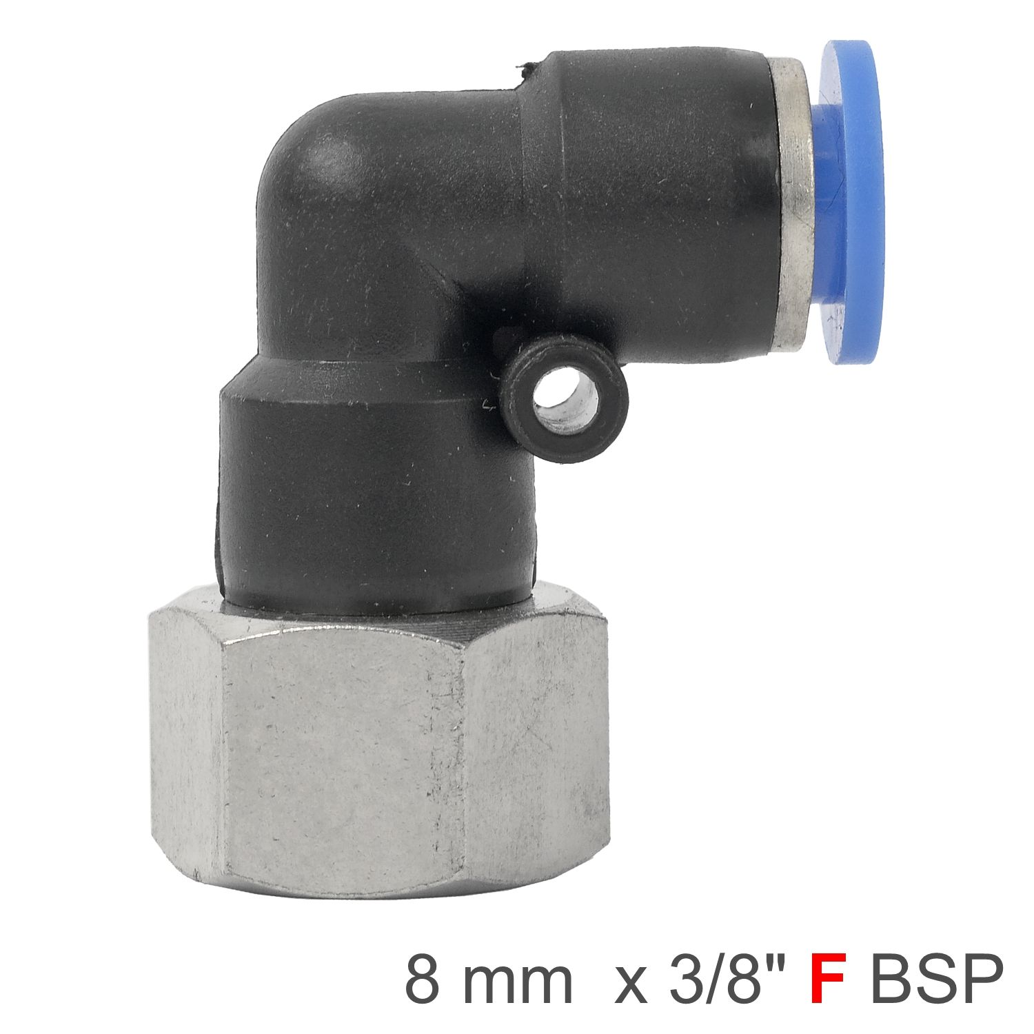 PU HOSE FITTING ELBOW 8MM-1/4 F