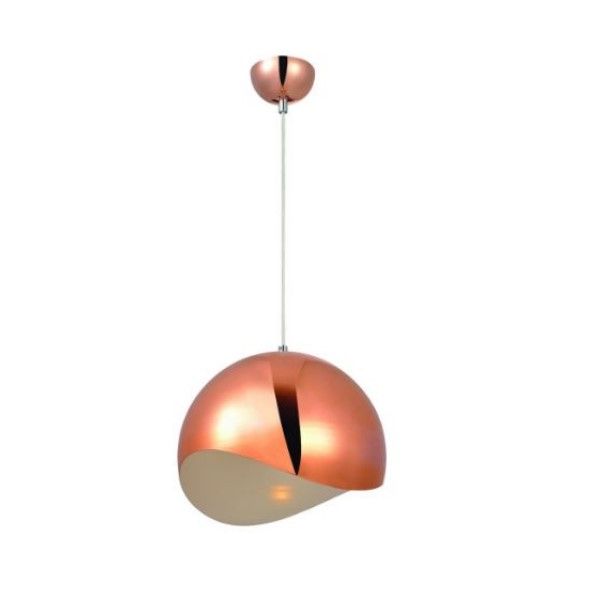 230VAC 40W 1xE27 Bowl Pendant Rose Gold 300mm Dia.