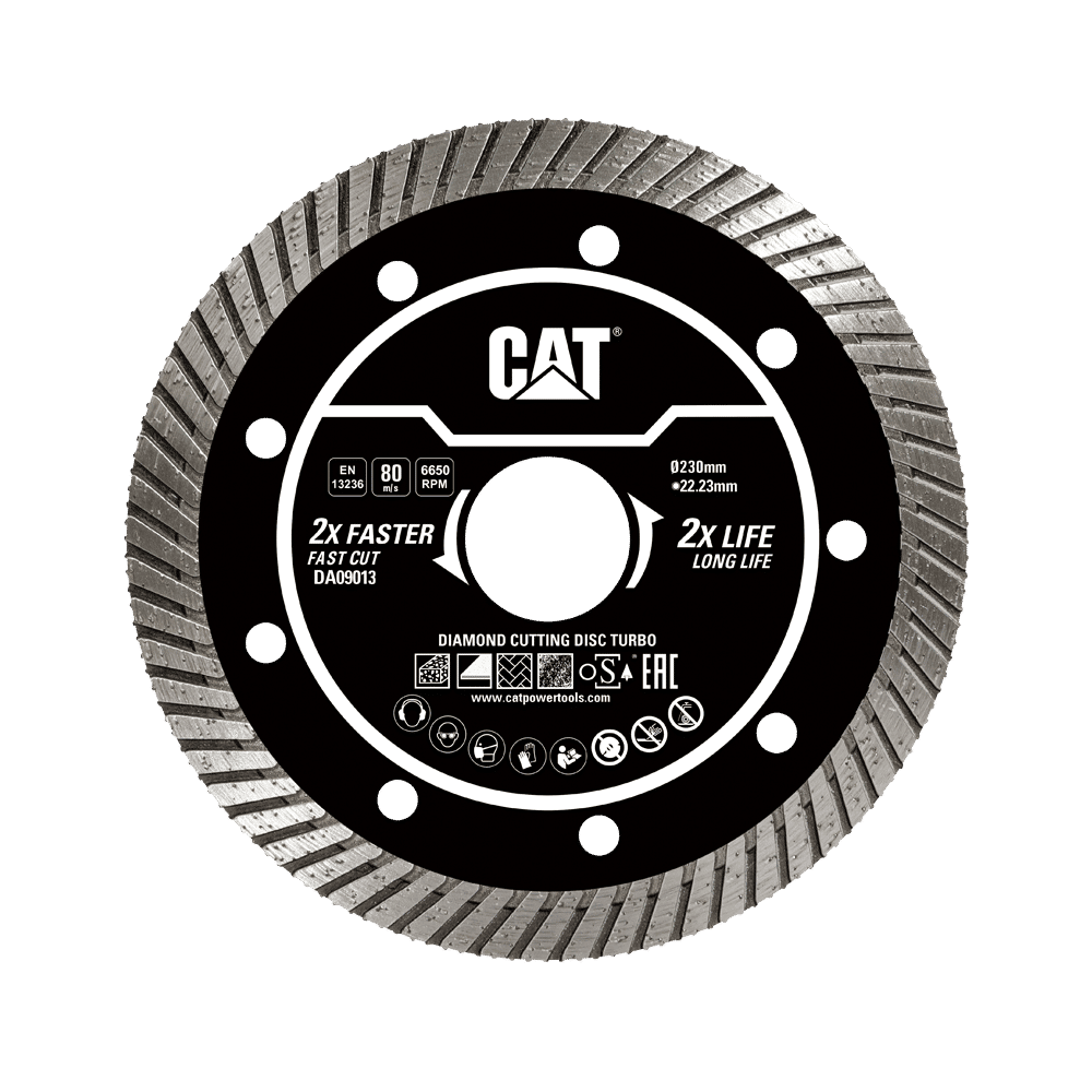 CAT Turbo Diamond Cutting Disc 230mm x 22.23mm Bore