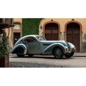 Canvas Wall Art -  Cord 812 Vintage Car 1937- B1496 - [120 x 80 cm]