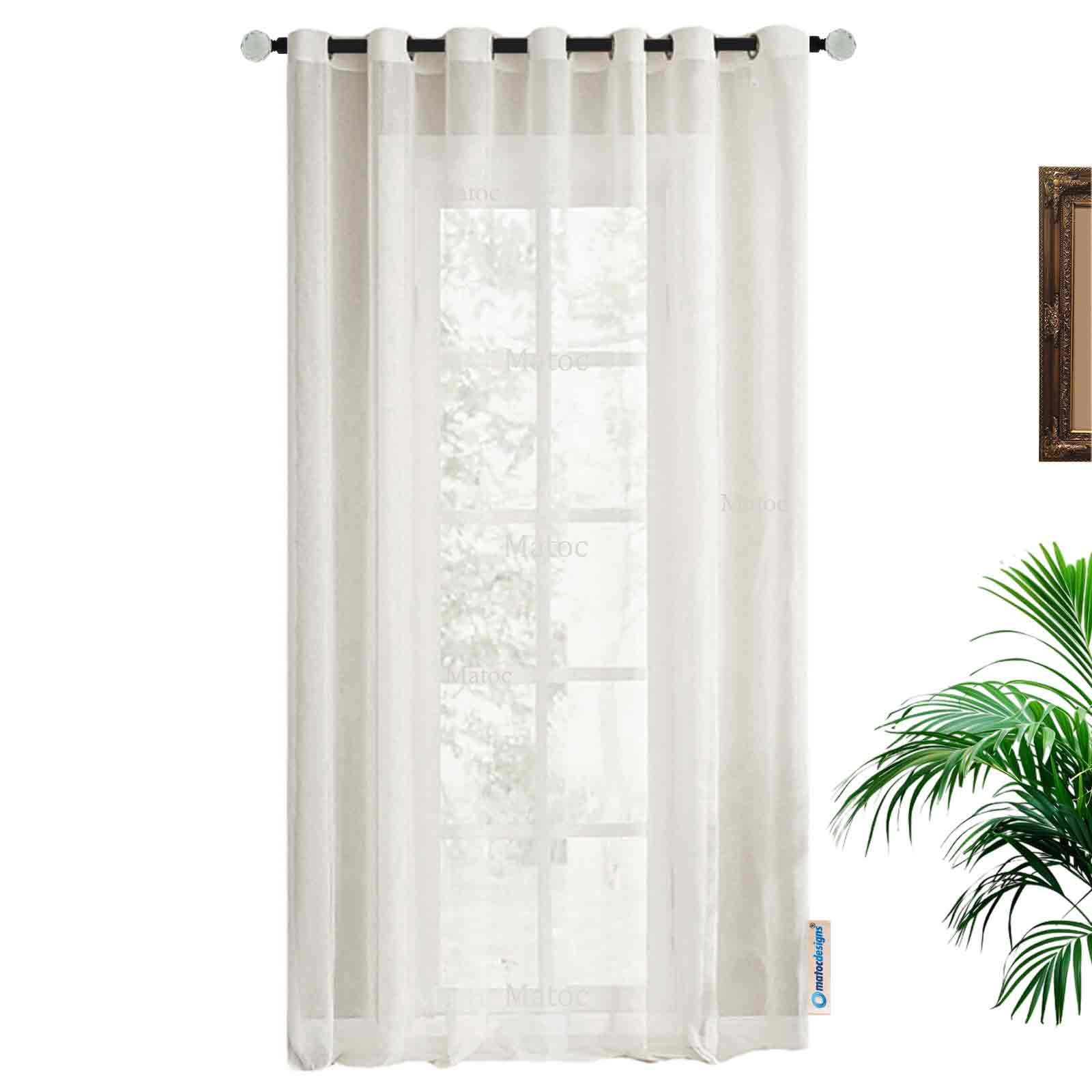 Matoc Designs Curtain -Mystic Voile -Cream -Eyelet - 285cm W x 221cm H