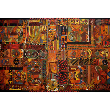 Canvas Wall Art - A Kaleidoscope Colors Intertwines On Canvas - A1426 - [120 x 80 cm]