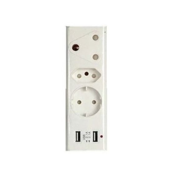 3 Way Multi Adapter with 2 USB Charging Ports