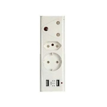 3 Way Multi Adapter with 2 USB Charging Ports