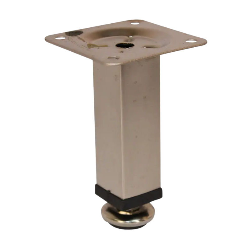 Square Tube Leg, Adjustable, H150mm, Pearl Nickel