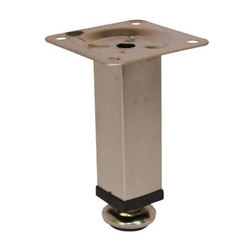 Square Tube Leg, Adjustable, H150mm, Pearl Nickel