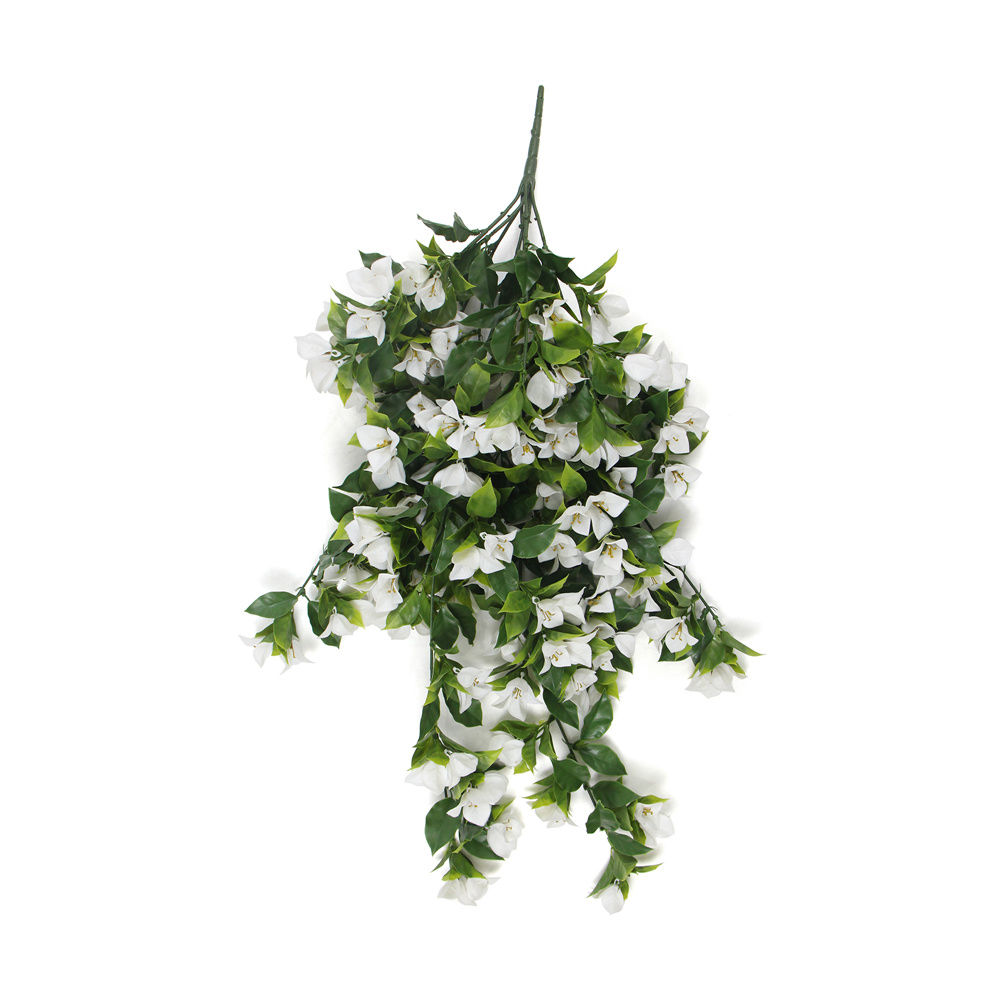 Artificial Foliage UV Protected - Hanging White Bougainvillea - 92cm