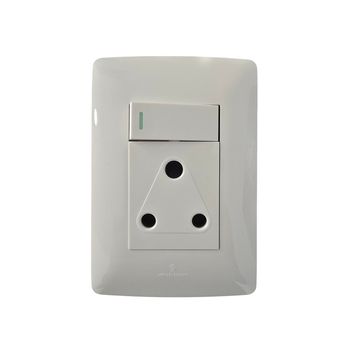 HT Single Wall Plug Socket 16A 250V 4x2 - White