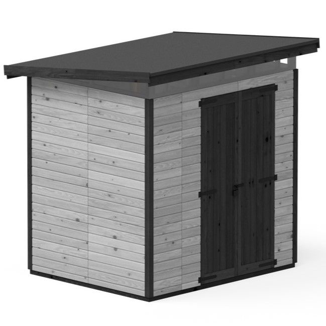 Upyard Treated Wooden Shed L Grey 203x163x225cm