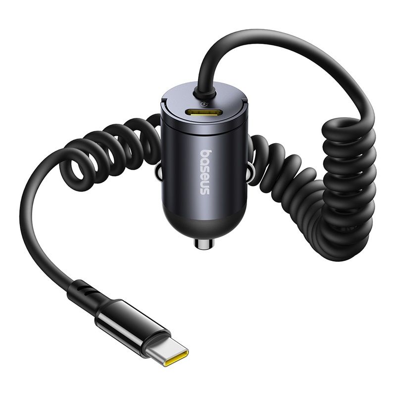 Baseus Tiny Star Mini Car Charger (C+C Cable Included) 30W - Cosmic Black