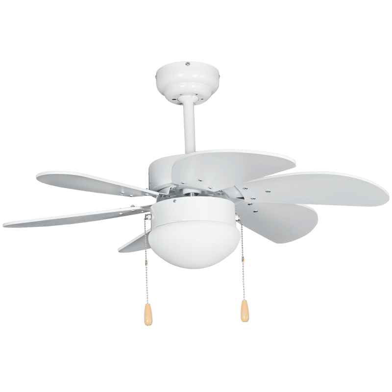 Metal Ceiling Fan with Opal Glass 60W Copper Coil Reversible AC Motor