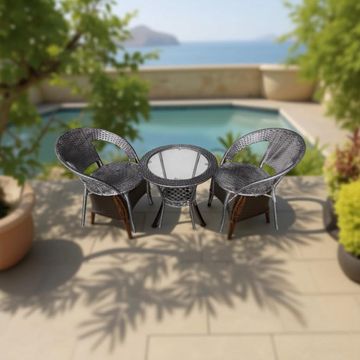 Ashley REVOLVING 360 Out Door Garden Patio Seating Set 12 with 2 Chairs and Table Set