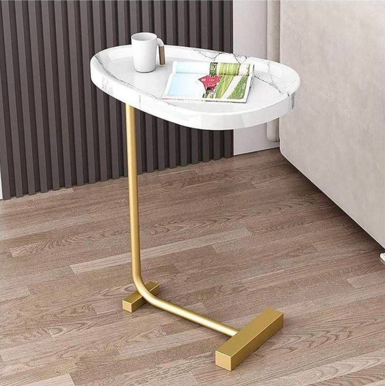 Oval C-shaped Side Table