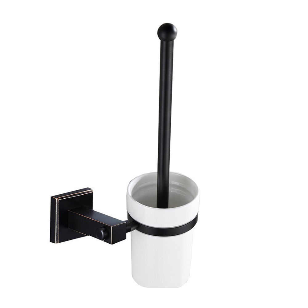 Trendy Taps Premium Quality Black SQ Toilet Brush Holder
