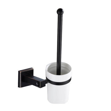 Trendy Taps Premium Quality Black SQ Toilet Brush Holder